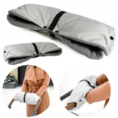 Akcesoria do wózków - Rękaw Do Wózka Spacerowego Mufka Na Ręce Sanki Ocieplana Zimowa Polarowa - miniaturka - grafika 1