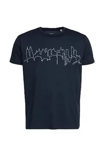 Koszulki męskie - ESPRIT T-shirt męski, 452/Petrol Blue 3, S - grafika 1