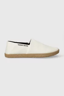 Espadryle męskie - Tommy Jeans espadryle TJM ESPADRILLE STREET kolor beżowy EM0EM01386 - grafika 1