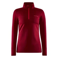 Bluzy damskie - Damska Bluza CRAFT CORE GAIN MIDLAYER W 1909497-488000 – Czerwony - miniaturka - grafika 1