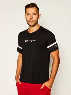 Koszulki męskie - Champion T-Shirt Scripe Detail Script Logo 214267 Czarny Comfort Fit - grafika 1