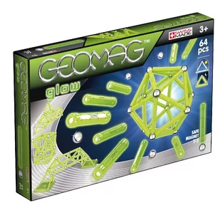 GeoMag magnetyczne Glow 64 el 336 - Klocki - miniaturka - grafika 3