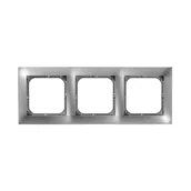 Klawisze i ramki - LEDart 3-krotna pozioma i pionowa, Ospel Impresja R-3Y/18, kolor srebrny - miniaturka - grafika 1