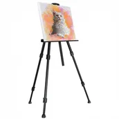 Inne gry towarzyskie - Sztaluga malarska składana z torbą regulowana wysokość metalowa czarna kod: O-489123 - miniaturka - grafika 1