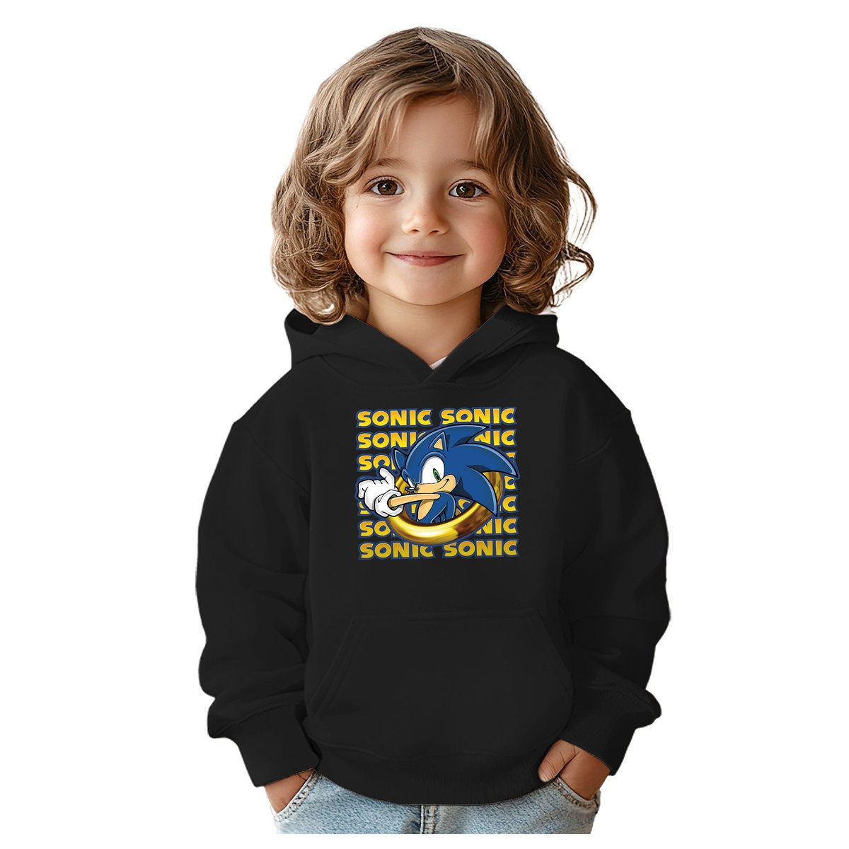 BLUZA DZIECIĘCA SONIC 134-140 Z KAPTUREM BAWEŁNIANA JAKOŚĆ