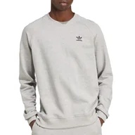 Bluzy sportowe męskie - Bluza adidas Trefoil Essentials Crewneck IX7677 - szara - Adidas - miniaturka - grafika 1