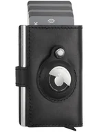 Portfele - Portfel EASY WALLET for AirTag wykonany z garbowanej skóry Nomad czarny - miniaturka - grafika 1