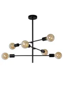 Lampy sufitowe - Lucide Lester lampa sufitowa, metal, 160 W, czarna, nikiel (21119/06/30) - miniaturka - grafika 1