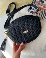 Nerki - Nerka Bibi czarna sznurek poliestrowy pleciona z haftem imiennym - miniaturka - grafika 1