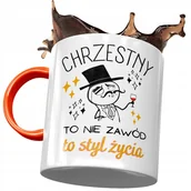 Kubki - Kubek Pomarańczowy Dla Chrzestnego Na Urodziny z Nadrukiem ze Zdjęciem + Opakowanie na prezent (wzór 04) - miniaturka - grafika 1