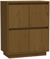 Meble do przedpokoju - Drewniana czterodrzwiowa szafka miodowy brąz A7-Z71 - miniaturka - grafika 1