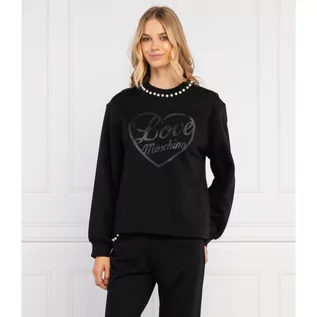 Bluzki damskie - Love Moschino Bluza | Regular Fit - grafika 1