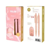 Długopisy - Zestaw prezentowy Lava różowy MILAN - miniaturka - grafika 1