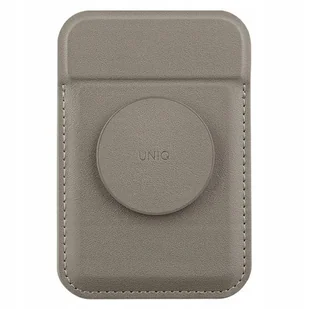 Uniq Flixa magnetyczny portfel na karty z podpórką szary/flint grey MagSafe - Portfele - miniaturka - grafika 1