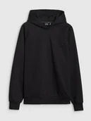 Bluzy damskie - 4F Bluza dresowa nierozpinana z kapturem uniseks 4FWSS25TSWSU1547-20S Czarny Roz. M - miniaturka - grafika 1