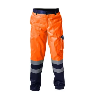 LAHTI PRO Spodnie ostrzegawcze letnie pomarańczowe rozmiar M L4100302 LPL4100302 - Odzież robocza - miniaturka - grafika 1