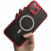 Etui i futerały do telefonów - Bizon Etui Case Hybrid MagSafe do Apple iPhone 13 Pro Max czerwone - miniaturka - grafika 1
