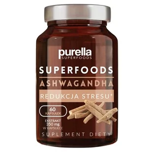 PURELLA Supersuplement Redukcja stresu Ashwagandha 60 kapsułek unisex  5903246563023 - Produkty specjalne dla sportowców - miniaturka - grafika 1