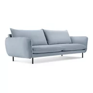 Sofy i kanapy - Jasnoniebieska aksamitna sofa 200 cm Vienna – Cosmopolitan Design - miniaturka - grafika 1