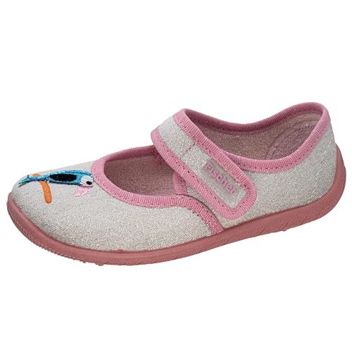 Fischer Markenschuh Wąskie dziewczęce kapcie na rzep, balerina z papugą