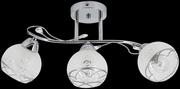 Lampy sufitowe - ELEM Szklana lampa sufitowa ze srebrną oprawą 2982/3 8C z serii OLIVIER - miniaturka - grafika 1