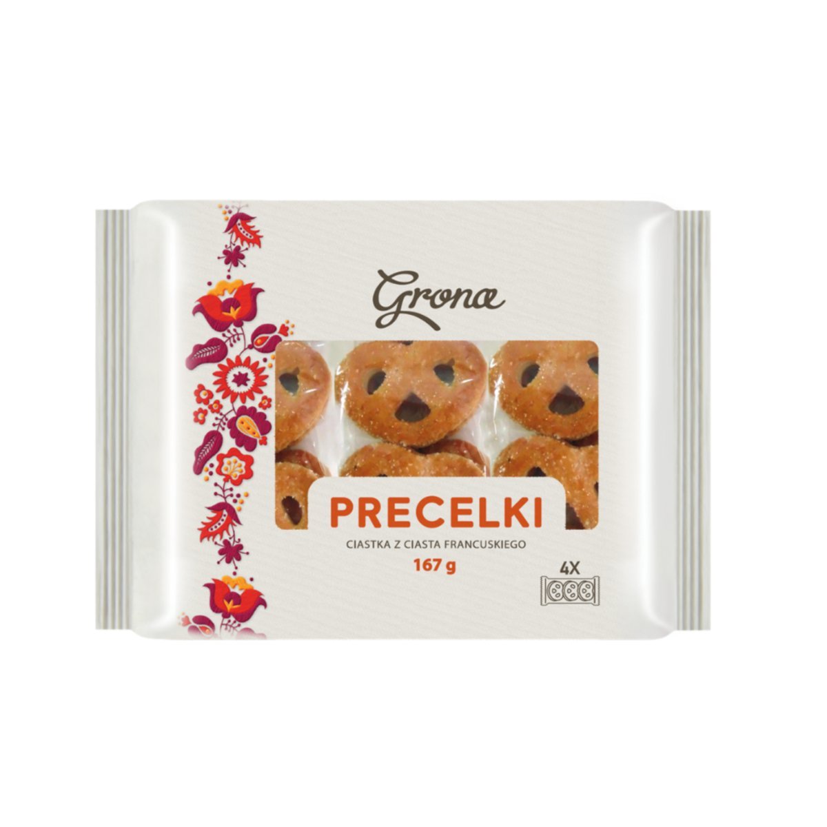 Grona Kruche Precelki Z Ciasta Francuskiego 167 G 4 Sztuki W Opakowaniu