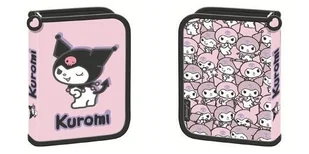Piórnik dwuklapkowy bez wyposażenia Kuromi pink - Piórniki - miniaturka - grafika 1