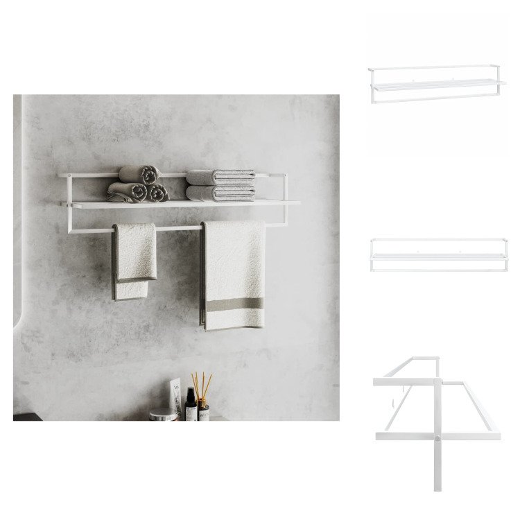 vidaXL Wieszak na ręczniki biały 95x25x22 cm żelazny - Wieszak na ręczniki
