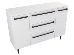 Szafka Stojąca Z Blatem ATH 120 cm K - Biały Mat - Uchwyty Czarne Matowe - Szafki łazienkowe - miniaturka - grafika 1