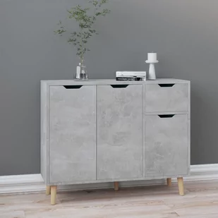 vidaXL Szafka, szarość betonu, 90x30x72 cm, płyta wiórowa - Szafki do salonu - miniaturka - grafika 1