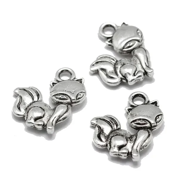 Zawieszka metalowa LISEK 15x12mm CHARMS 4szt