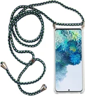 Etui i futerały do telefonów - Samsung Galaxy Etui na telefon komórkowy z łańcuszkiem Slim Cover Etui na telefon komórkowy z paskiem na sznurek, do telefonu komórkowego: Samsung Galaxy Note 10, wybierz pasek: zielono-czarny - miniaturka - grafika 1