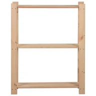 Regały - shumee Regał z 3 półkami 60x28,5x90 cm drewno sosnowe - miniaturka - grafika 1