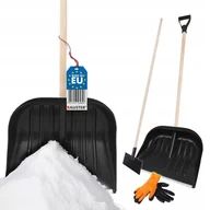 Łopaty do śniegu - ZESTAW: Łopata do śniegu SZUFLA 47cm + skuwacz DO LODU + GRUBE rękawice - miniaturka - grafika 1