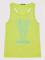 Koszulki dla dziewczynek - United Colors Of Benetton Top 3096CH00G Żółty Regular Fit - miniaturka - grafika 1