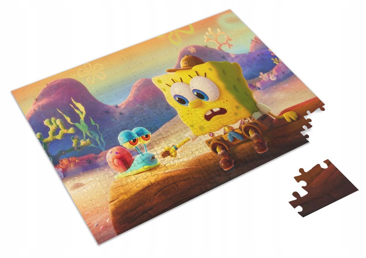 PUZZLE SpongeBob Kanciastoporty + IMIĘ Pudełko 120 el. #2