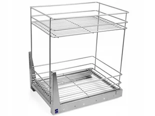 Cargo Kosz 40 Srebro 2 Poziomy Miękki Domyk Nomet - Meble modułowe i akcesoria - miniaturka - grafika 1