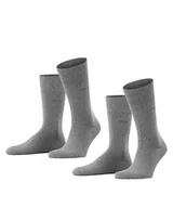 Skarpetki męskie - ESPRIT Mężczyźni Skarpety Basic Easy 2-Pack M SO Bawełna jednokolorowe 2 Pak, Szary (Light Grey Melange 3390), 39-42 - miniaturka - grafika 1