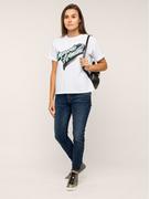 Koszulki i topy damskie - Emporio Armani T-Shirt 6G2T6A 2JQAZ 0100 Biały Regular Fit 38, 40, 42, 44 - miniaturka - grafika 1