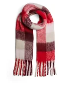 Apaszki i szaliki damskie - Pieces Szal w kolorze czerwonym - miniaturka - grafika 1