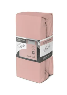 Prześcieradło jersey z gumką soft 220x200 różowe na materac 25 cm - Prześcieradła - miniaturka - grafika 1