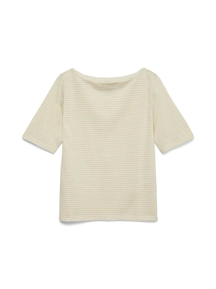 Vero Moda Koszulka w kolorze beżowo-białym