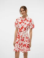 Sukienki - Vero Moda Sukienka w kolorze biało-czerwonym - miniaturka - grafika 1