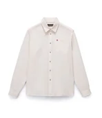 Koszule męskie - camicie uomo napapijri g-linen ls np0a4hq2 n1a1 white whisper - miniaturka - grafika 1