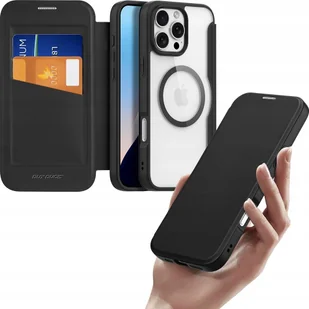 Dux Ducis Etui Dux Ducis Skin X Pro na iPhone 16 Pro Max z MagSafe i klapką - czarne - Etui i futerały do telefonów - miniaturka - grafika 1