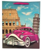 Pozostałe akcesoria dla plastyków - JU-PITER Torebka prezentowa stylowe auta 1137A 31x42x12cm p12, cena za 1szt - miniaturka - grafika 1