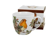 Kubki - Kubek do kawy i herbaty porcelanowy DUO RUDZIKI 460 ml - miniaturka - grafika 1