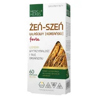 Suplementy diety - MEDICA HERBS Żeń-Szeń Właściwy (Koreański) Forte 60 Kapsułek - miniaturka - grafika 1