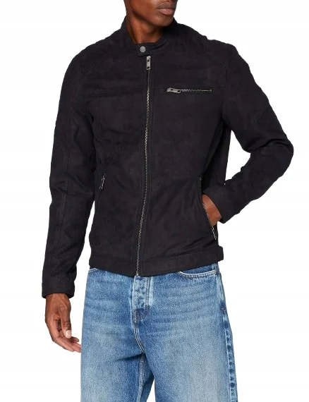JACK&JONES MĘSKA KURTKA CZARNA RAMONESKA BEZ KAPTURA L J7A