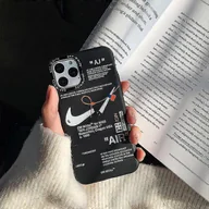 Etui i futerały do telefonów - Dla Iphone 13/12/11 Nike Frosted Etui na telefon 13pro /12pro czarny iphone12iphone12pro - miniaturka - grafika 1